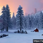 화이트 아웃 서바이벌 최적의 자원 관리법 - **Image Prompt 1:** "A bustling, newly established city in the heart of a vast, desolate snowy wilde...